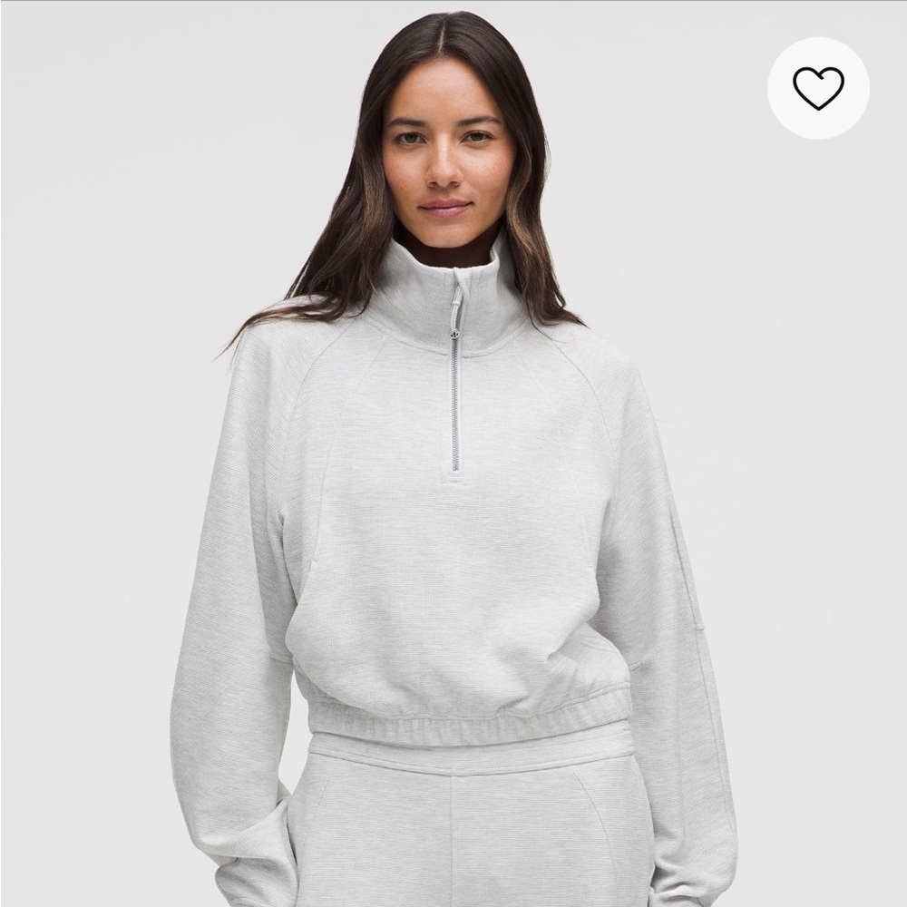 NWT Scuba Cropped Half-Zip Funnel Neck